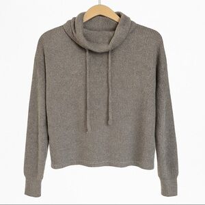 Vera Wang Gray Knit Cowl Neck Sweater | Long Sleeve Pullover | Size S